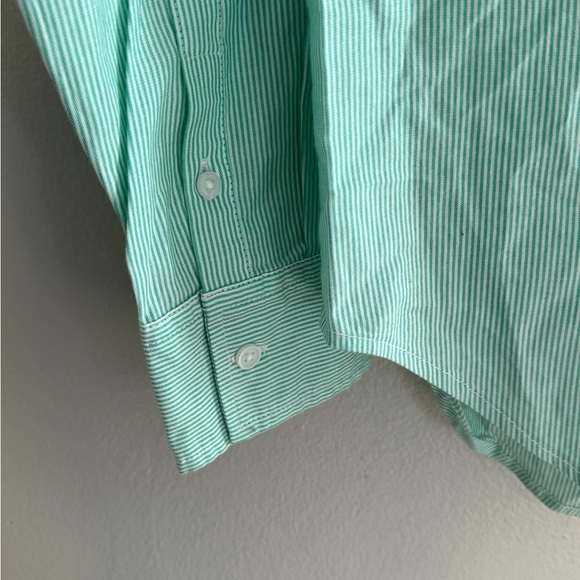 NWT Everlane Mint Pinstripe Oversized Cotton Button Up - Picture 6 of 7